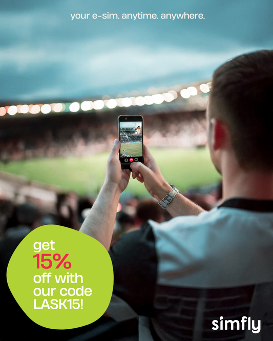 Partnership with LASK: simfly, the perfect companion for away matches